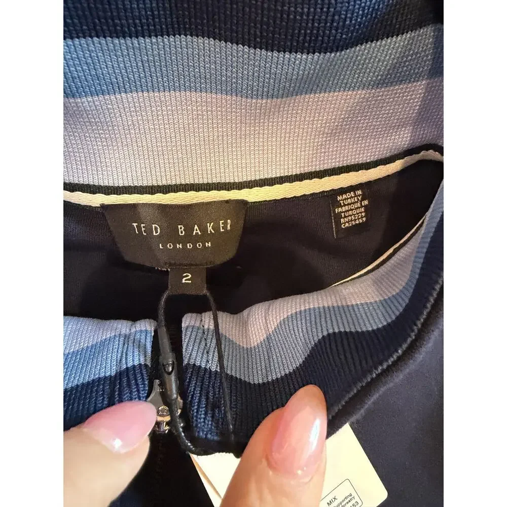 Ted Baker Mens Longman Half Zip Mock Neck Sweater NWT